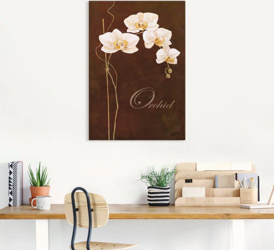 Artland Artprint Fijne orchidee als artprint op linnen poster in verschillende formaten maten