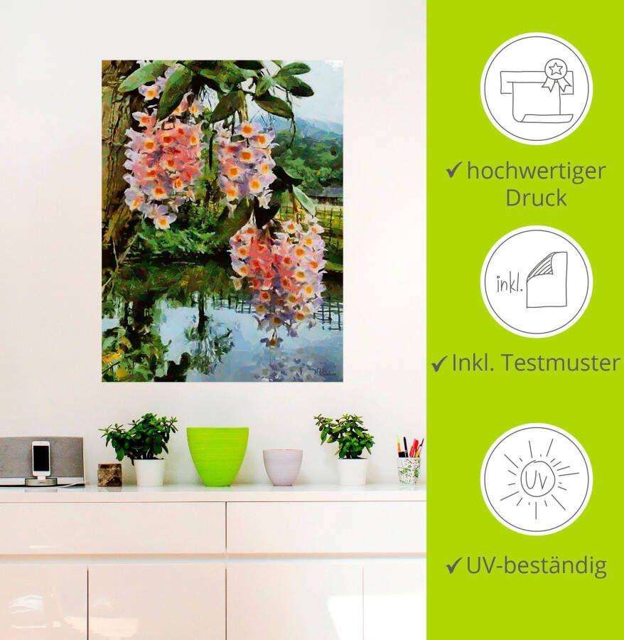 Artland Artprint Fleurige tropische boom II als artprint op linnen muursticker in verschillende maten