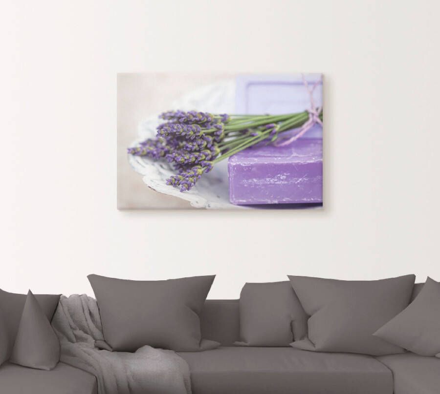 Artland Artprint Frans stilleven met lavendel als artprint van aluminium artprint voor buiten artprint op linnen poster in verschillende maten. maten