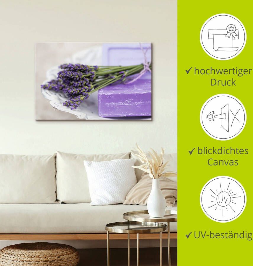 Artland Artprint Frans stilleven met lavendel als artprint van aluminium artprint voor buiten artprint op linnen poster in verschillende maten. maten