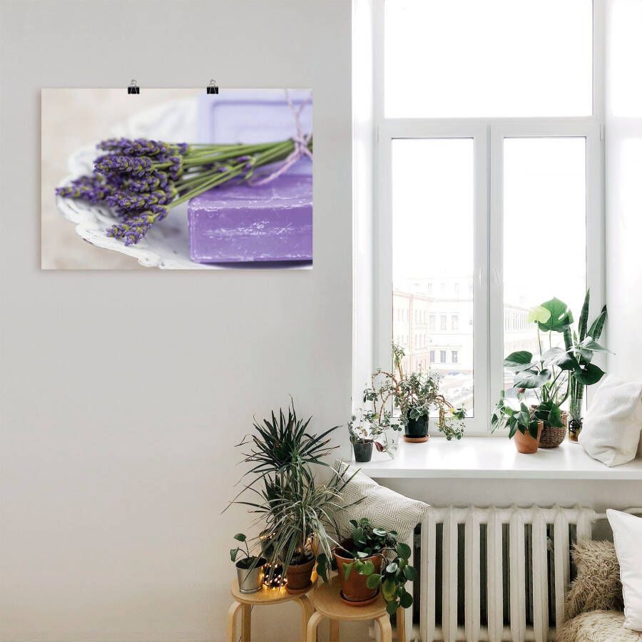 Artland Artprint Frans stilleven met lavendel als artprint van aluminium artprint voor buiten artprint op linnen poster in verschillende maten. maten