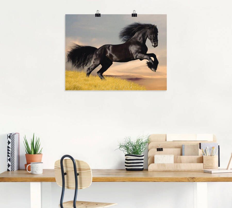 Artland Artprint Friese hengstgalop als poster in verschillende formaten maten