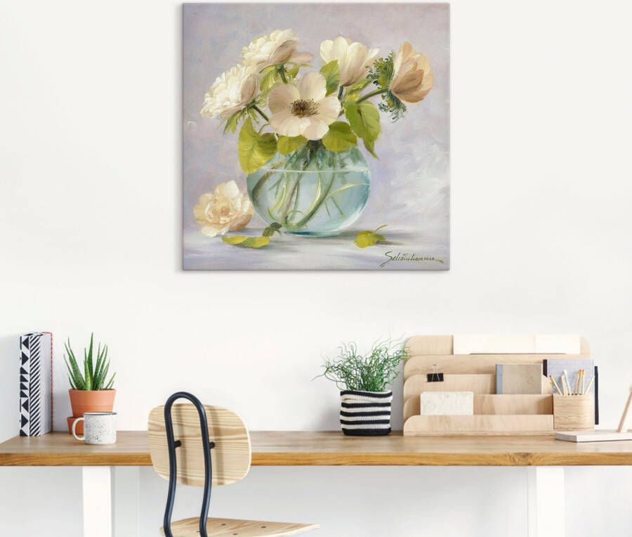 Artland Artprint Gele anemonen als artprint op linnen poster in verschillende formaten maten