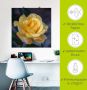 Artland Artprint Gele roos als artprint op linnen poster in verschillende formaten maten - Thumbnail 4