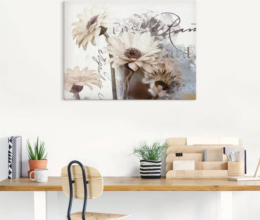 Artland Artprint Gerbera's_Detail als artprint op linnen poster muursticker in verschillende maten