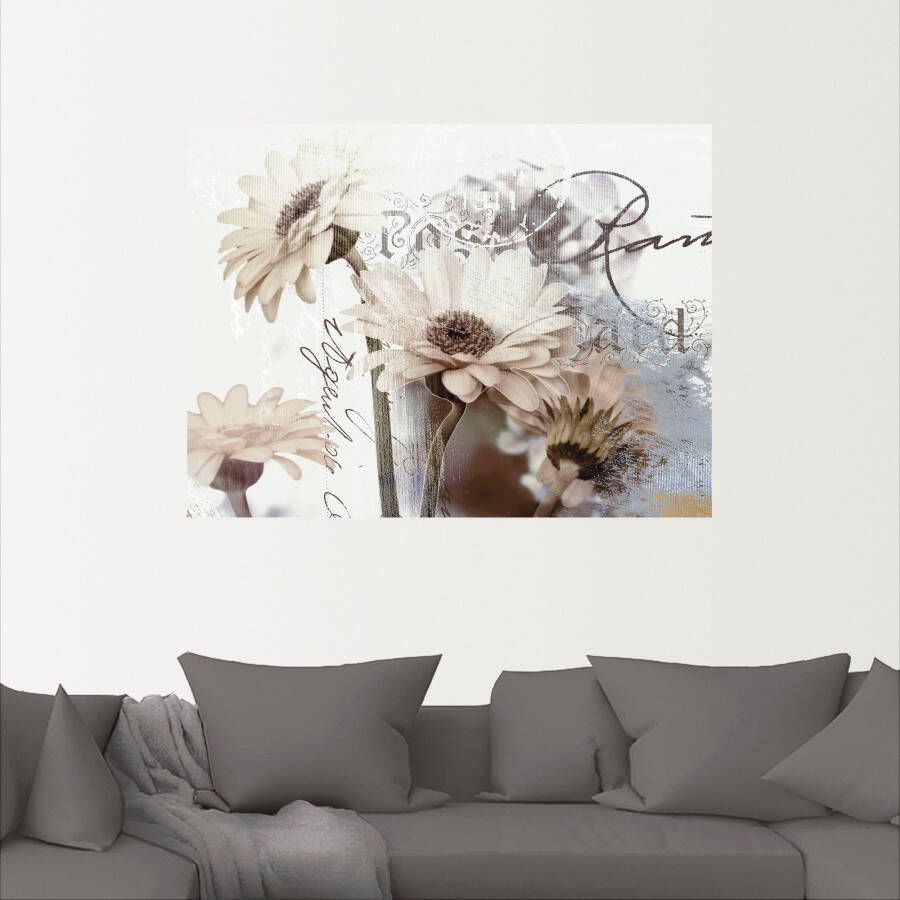 Artland Artprint Gerbera's_Detail als artprint op linnen poster muursticker in verschillende maten