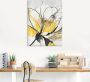 Artland Artprint Geschetst bloemdessin I gele versie als artprint van aluminium artprint voor buiten artprint op linnen poster muursticker - Thumbnail 2