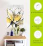 Artland Artprint Geschetst bloemdessin I gele versie als artprint van aluminium artprint voor buiten artprint op linnen poster muursticker - Thumbnail 5