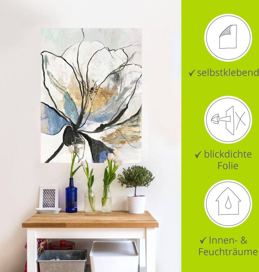 Artland Artprint Geschetst bloemenpatroon I als artprint van aluminium artprint voor buiten artprint op linnen poster muursticker