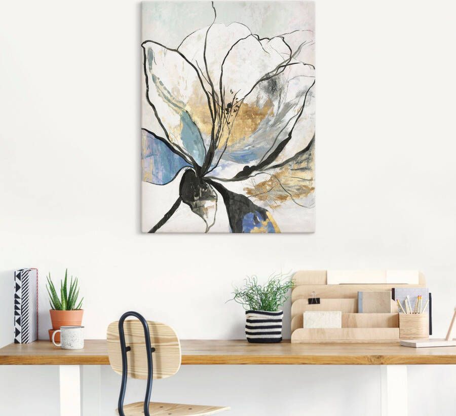 Artland Artprint Geschetst bloemenpatroon I als artprint van aluminium artprint voor buiten artprint op linnen poster muursticker