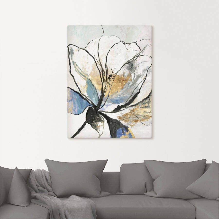 Artland Artprint Geschetst bloemenpatroon I als artprint van aluminium artprint voor buiten artprint op linnen poster muursticker