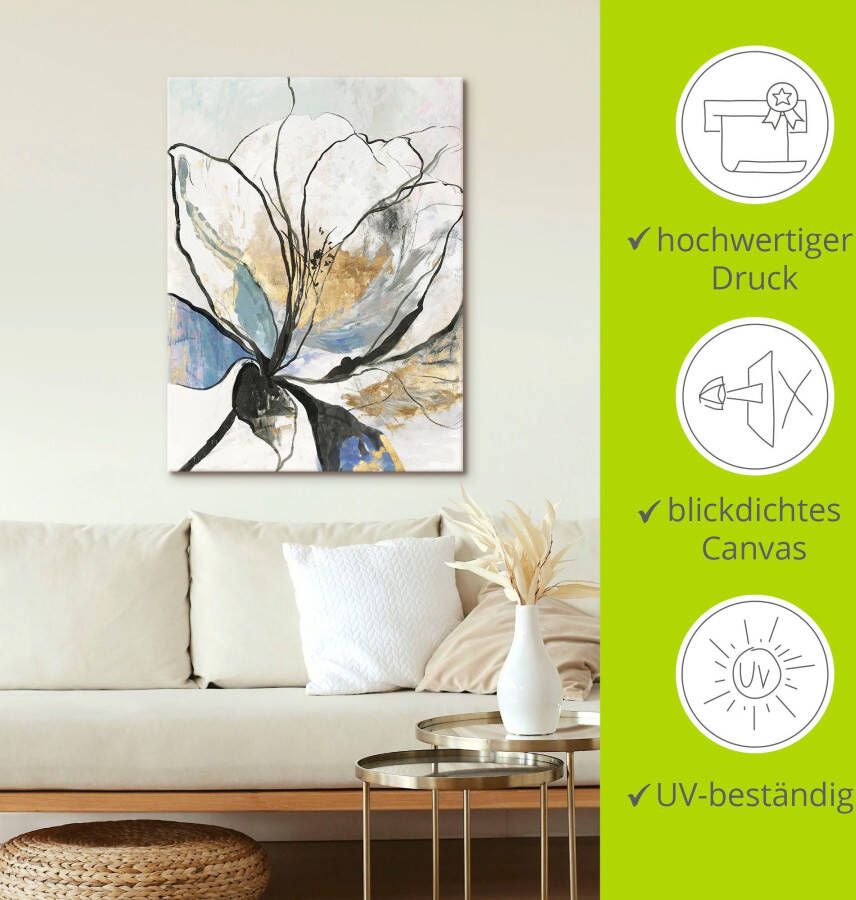 Artland Artprint Geschetst bloemenpatroon I als artprint van aluminium artprint voor buiten artprint op linnen poster muursticker