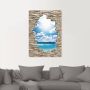 Artland Artprint Geweldig strandlandschap stenen muur als artprint op linnen in verschillende maten - Thumbnail 2