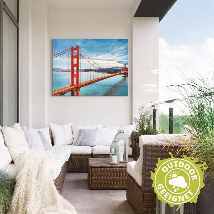 Artland Artprint Golden Gate Bridge als artprint van aluminium artprint voor buiten artprint op linnen poster muursticker