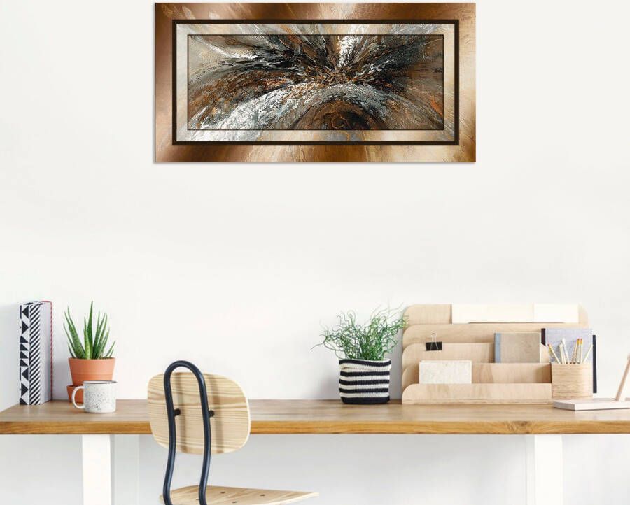 Artland Artprint Goud abstract 1 als artprint van aluminium artprint voor buiten artprint op linnen poster in verschillende maten. maten