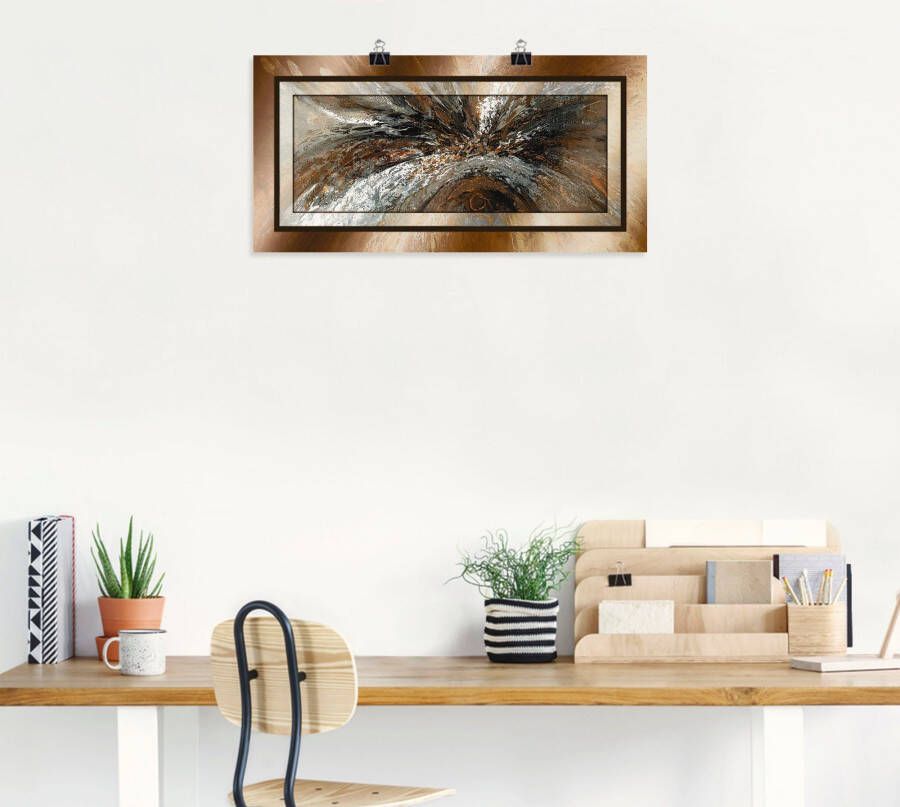 Artland Artprint Goud abstract 1 als artprint van aluminium artprint voor buiten artprint op linnen poster in verschillende maten. maten