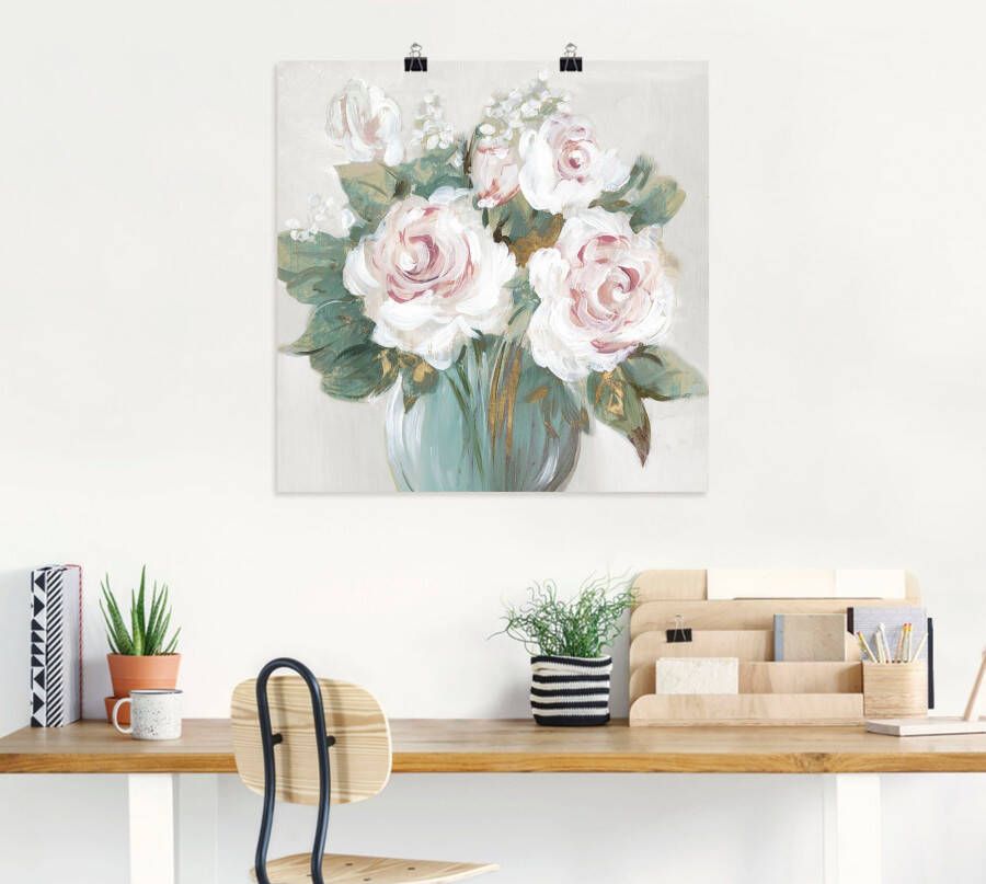 Artland Artprint Gouden bos bloemen als artprint van aluminium artprint voor buiten artprint op linnen poster in verschillende maten. maten