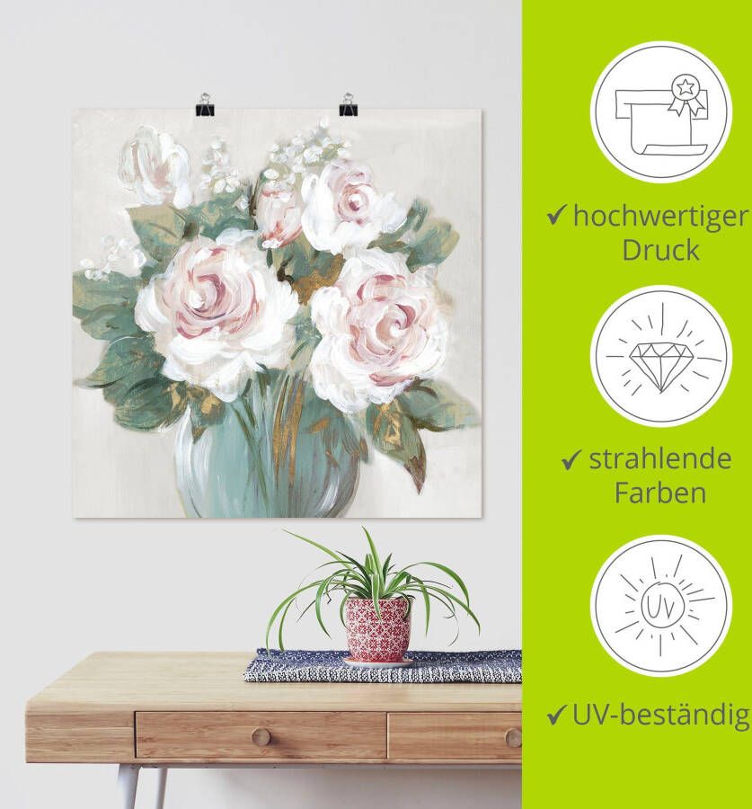 Artland Artprint Gouden bos bloemen als artprint van aluminium artprint voor buiten artprint op linnen poster in verschillende maten. maten