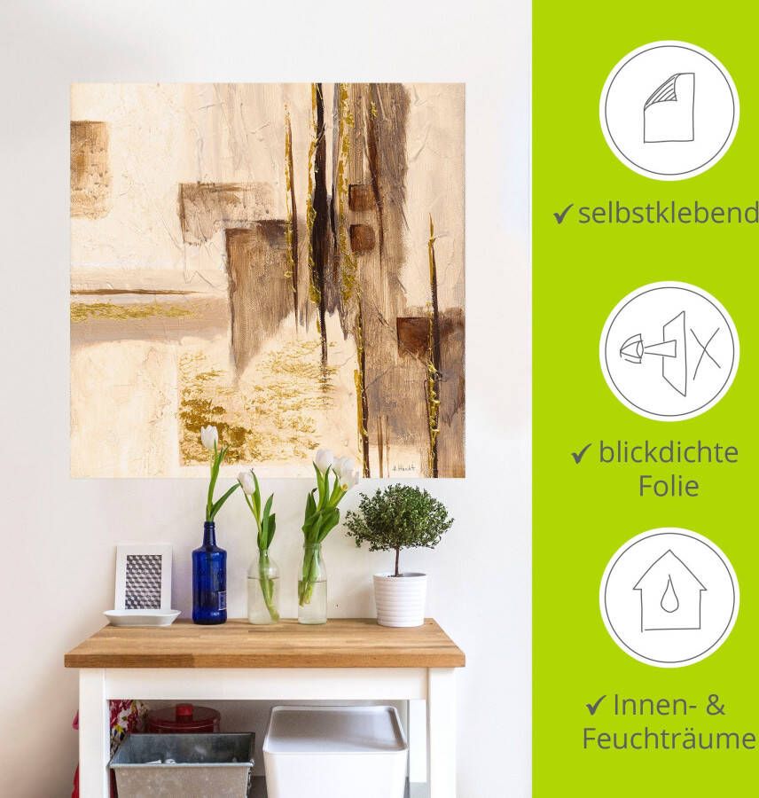 Artland Artprint Gouden silhouet I als artprint op linnen muursticker in verschillende maten