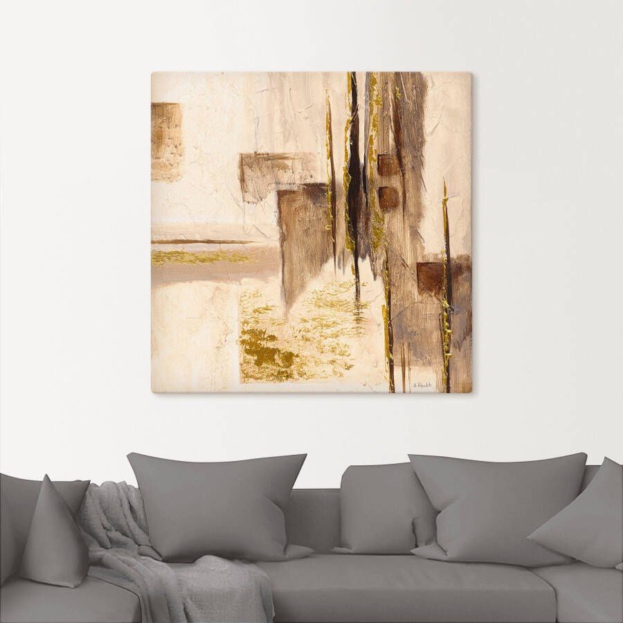 Artland Artprint Gouden silhouet I als artprint op linnen muursticker in verschillende maten