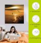 Artland Artprint Gouden zee-impressies als artprint op linnen muursticker in verschillende maten - Thumbnail 5