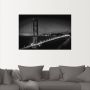 Artland Artprint Goudgeel bord met karaf Golden Gate Bridge s avonds als artprint van aluminium artprint voor buiten muursticker in diverse maten - Thumbnail 3