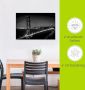 Artland Artprint Goudgeel bord met karaf Golden Gate Bridge s avonds als artprint van aluminium artprint voor buiten muursticker in diverse maten - Thumbnail 6