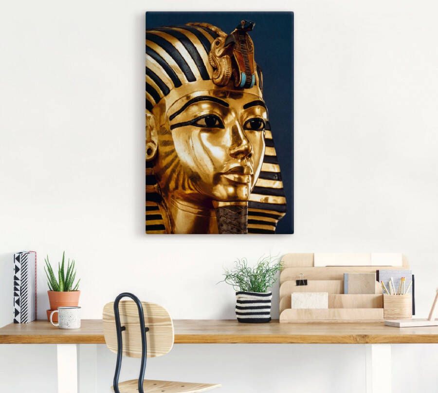 Artland Artprint Grafmasker van koning Toetanchamon als artprint van aluminium artprint voor buiten artprint op linnen poster in verschillende maten. maten