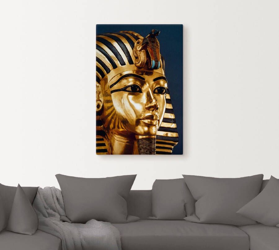 Artland Artprint Grafmasker van koning Toetanchamon als artprint van aluminium artprint voor buiten artprint op linnen poster in verschillende maten. maten