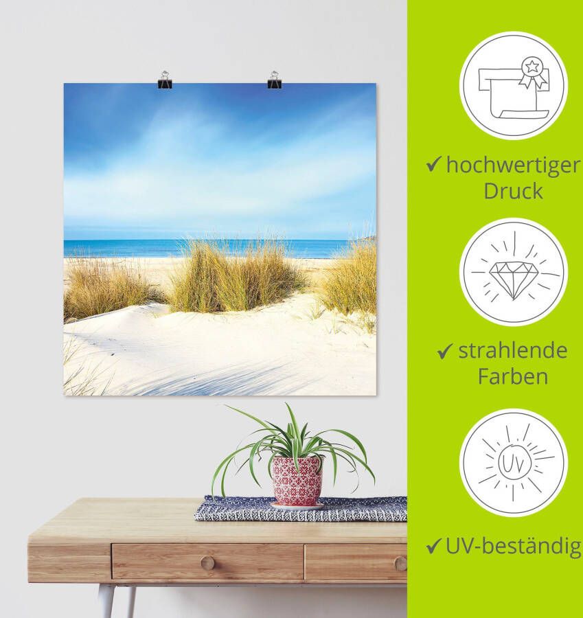 Artland Artprint Gras op zandduinen als artprint op linnen poster muursticker in verschillende maten