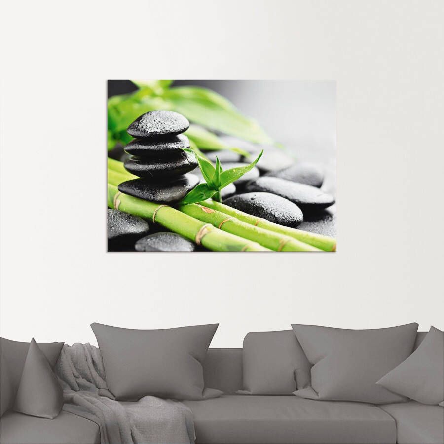 Artland Artprint Groei lavastenen bamboe als artprint van aluminium artprint voor buiten artprint op linnen poster muursticker