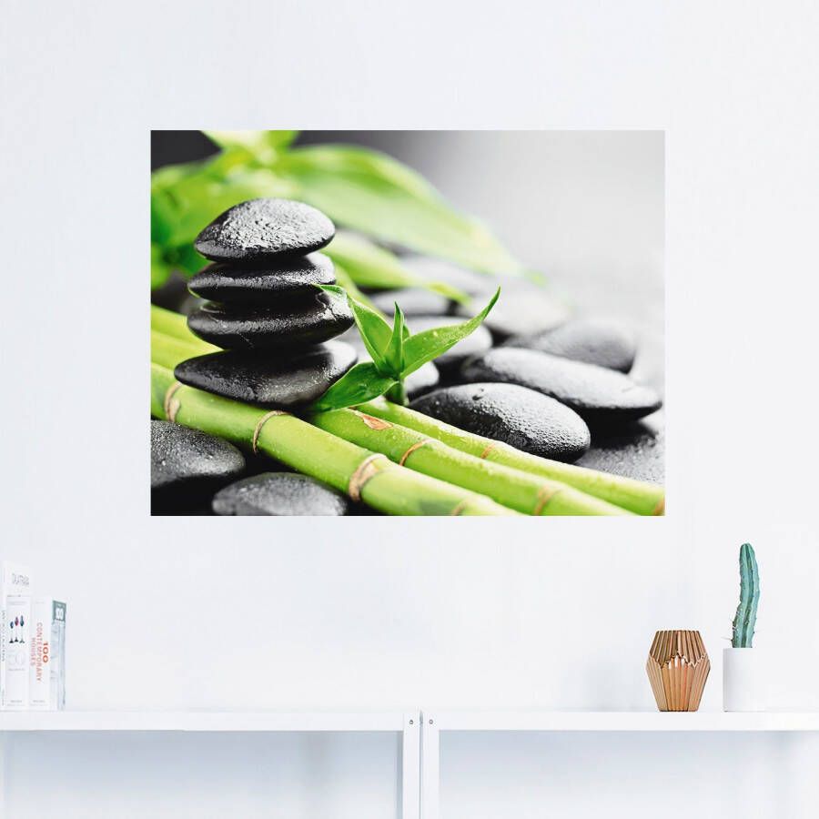 Artland Artprint Groei lavastenen bamboe als artprint van aluminium artprint voor buiten artprint op linnen poster muursticker