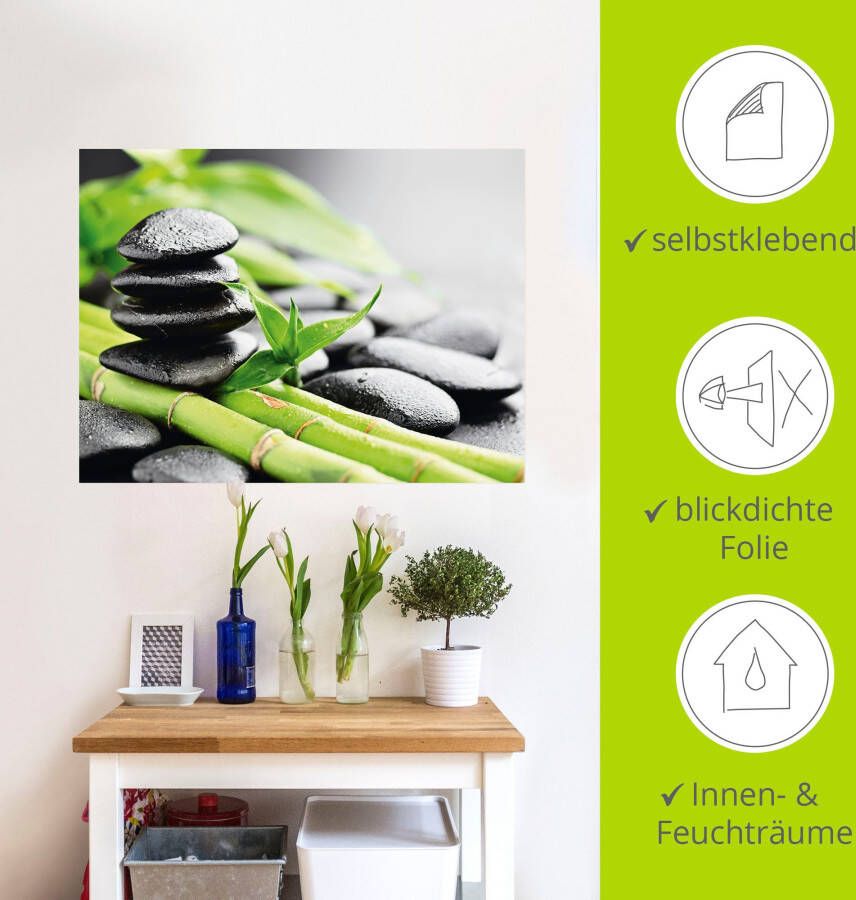 Artland Artprint Groei lavastenen bamboe als artprint van aluminium artprint voor buiten artprint op linnen poster muursticker