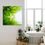 Artland Artprint Groene blaadjes reflecteren in het water als artprint op linnen poster muursticker in verschillende maten - Thumbnail 3