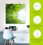 Artland Artprint Groene blaadjes reflecteren in het water als artprint op linnen poster muursticker in verschillende maten - Thumbnail 6