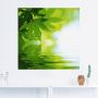 Artland Artprint Groene blaadjes reflecteren in het water als artprint op linnen poster muursticker in verschillende maten - Thumbnail 2