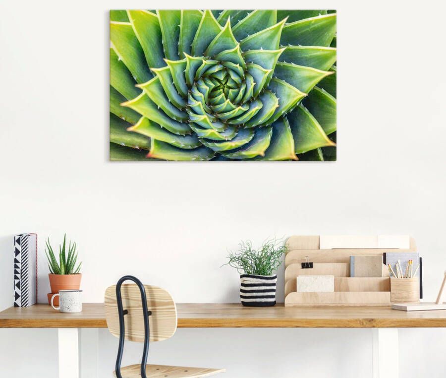 Artland Artprint Groene spiraal als artprint van aluminium artprint op linnen muursticker of poster in verschillende maten