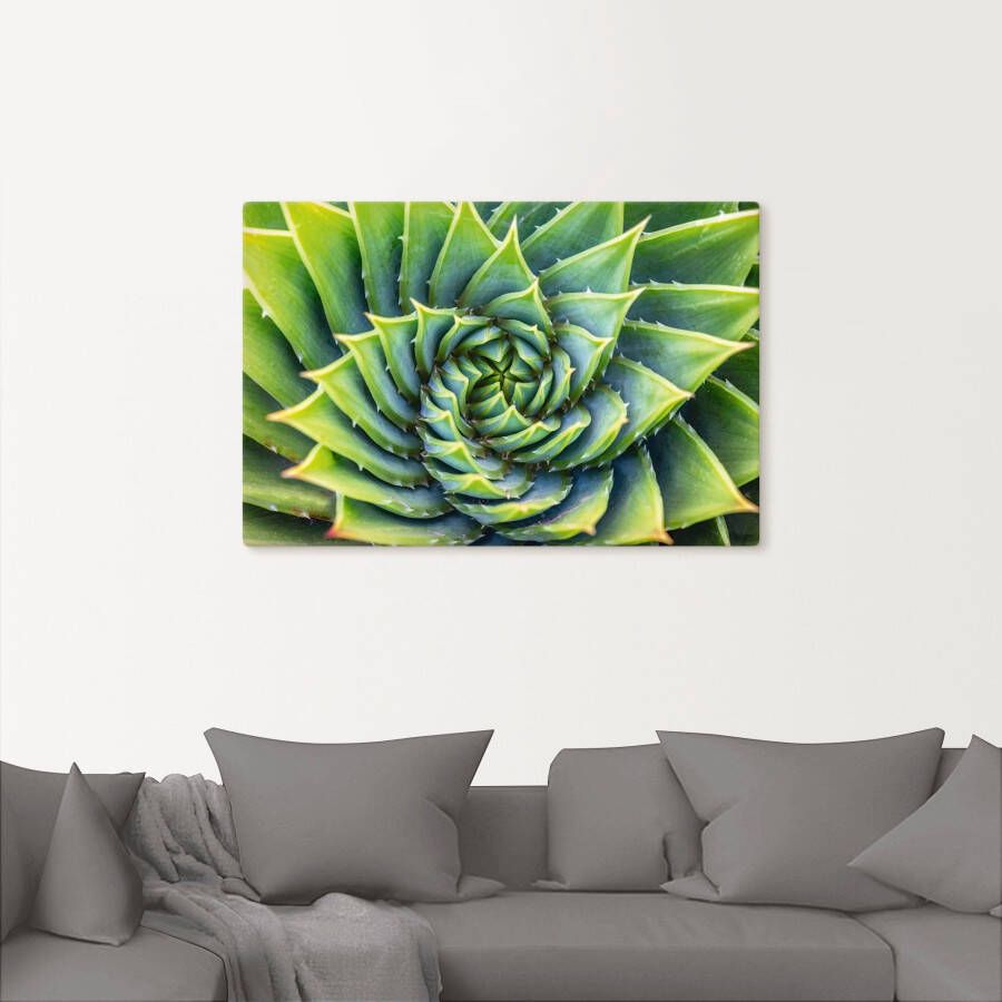 Artland Artprint Groene spiraal als artprint van aluminium artprint op linnen muursticker of poster in verschillende maten