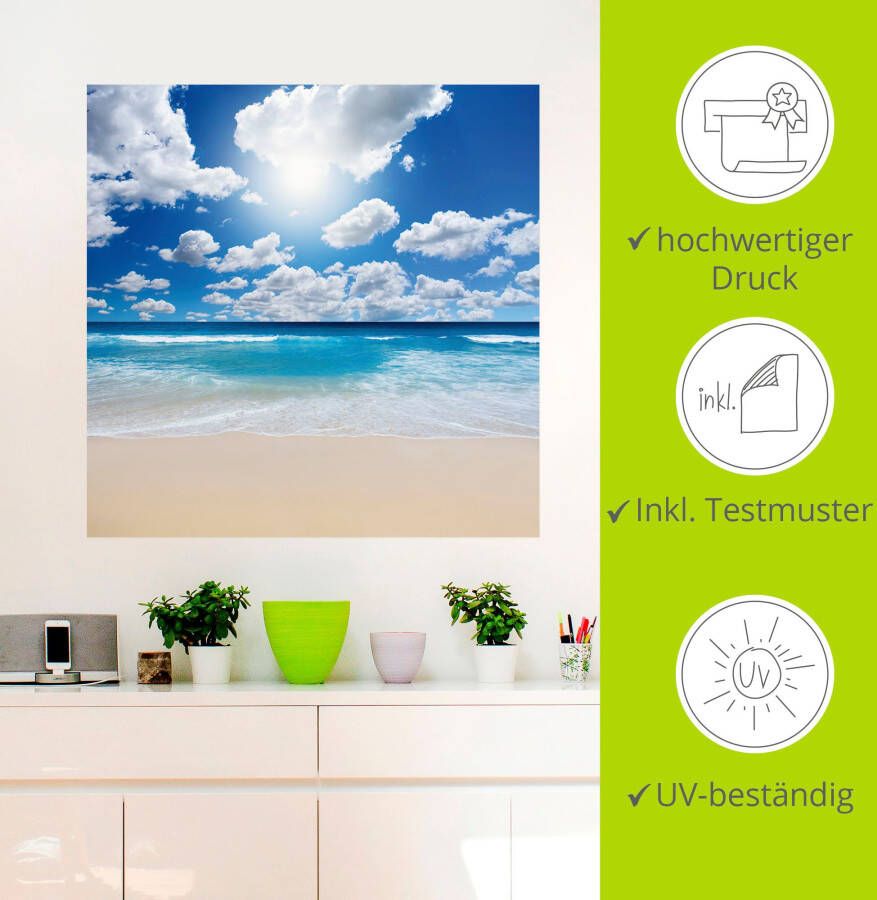 Artland Artprint Groot strandlandschap als artprint op linnen poster muursticker in verschillende maten