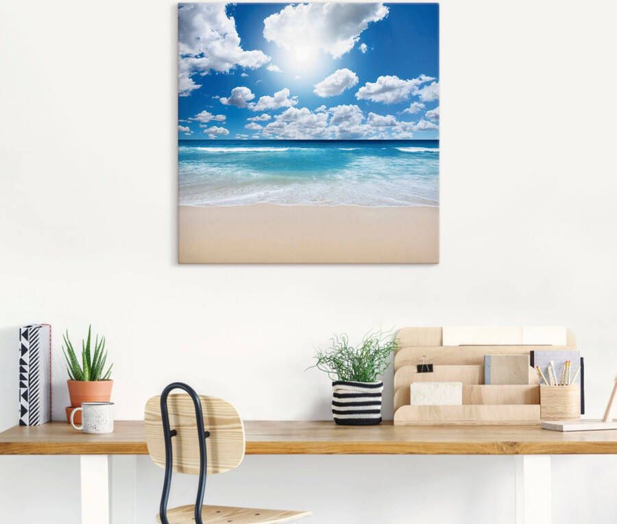 Artland Artprint Groot strandlandschap als artprint op linnen poster muursticker in verschillende maten