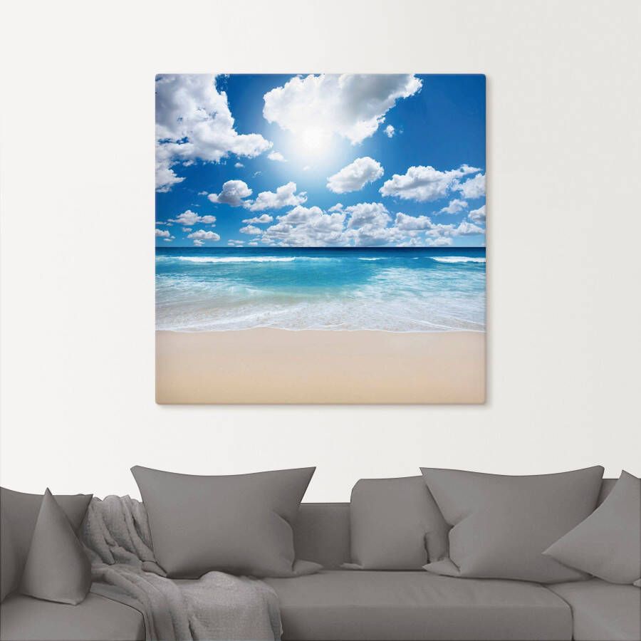 Artland Artprint Groot strandlandschap als artprint op linnen poster muursticker in verschillende maten