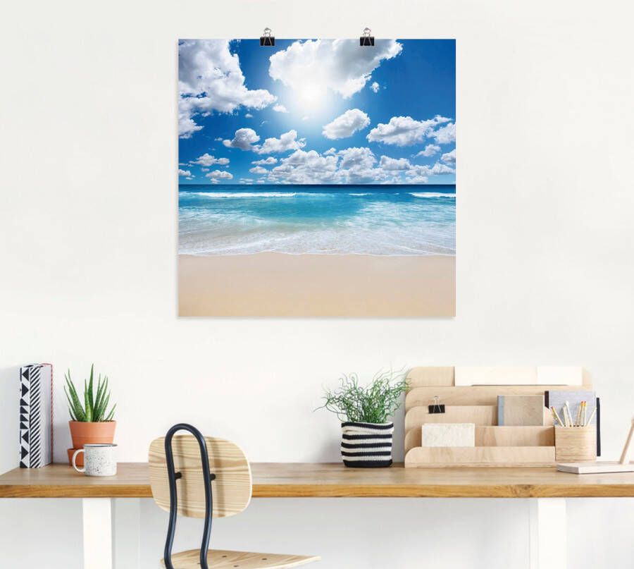 Artland Artprint Groot strandlandschap als artprint op linnen poster muursticker in verschillende maten