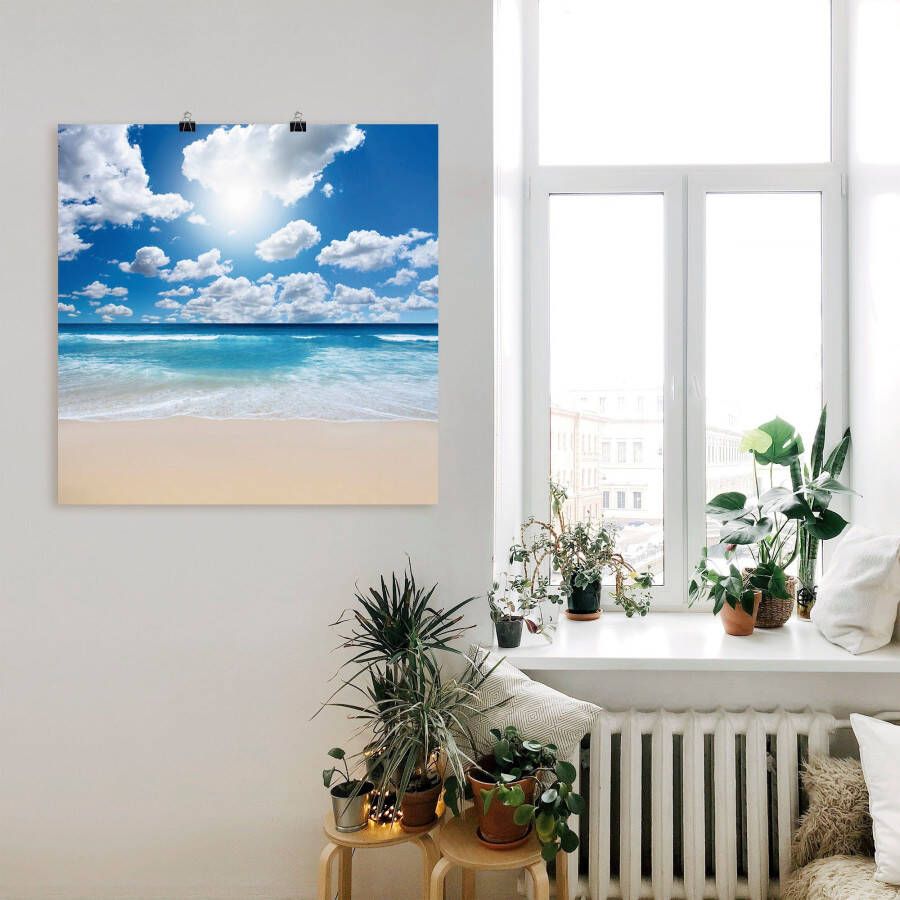 Artland Artprint Groot strandlandschap als artprint op linnen poster muursticker in verschillende maten