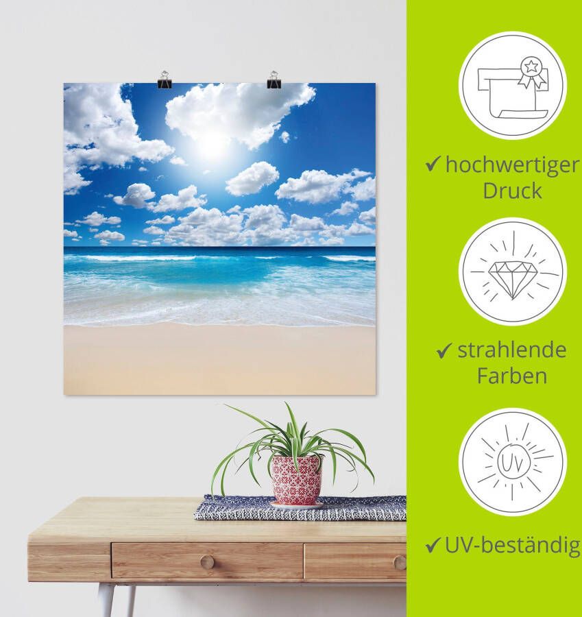 Artland Artprint Groot strandlandschap als artprint op linnen poster muursticker in verschillende maten