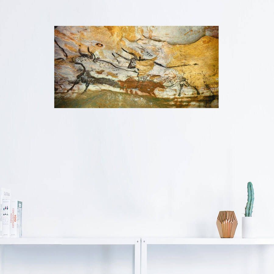 Artland Artprint Grot van Lascaux stieren als artprint op linnen poster muursticker in verschillende maten