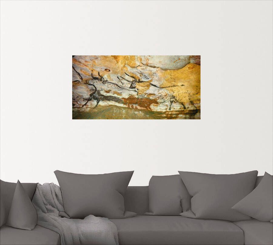 Artland Artprint Grot van Lascaux stieren als artprint op linnen poster muursticker in verschillende maten