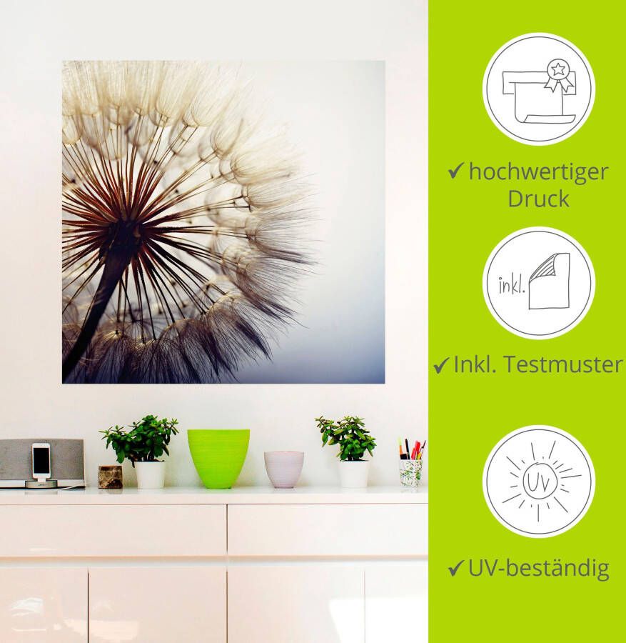 Artland Artprint Grote pluizenbol als artprint van aluminium artprint voor buiten artprint op linnen poster muursticker