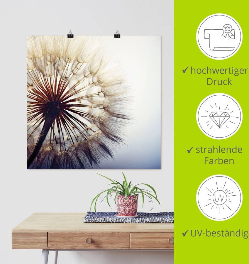 Artland Artprint Grote pluizenbol als artprint van aluminium artprint voor buiten artprint op linnen poster muursticker