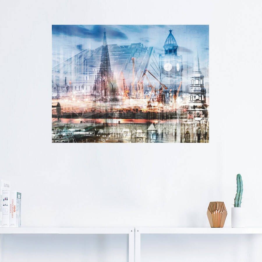 Artland Artprint Hamburg Collage II als artprint op linnen muursticker in verschillende maten