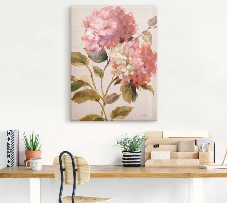 Artland Artprint Harmonieuze hortensia's als artprint op linnen poster in verschillende formaten maten